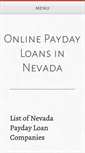 Mobile Screenshot of nevadapaydaylenders.com