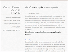 Tablet Screenshot of nevadapaydaylenders.com
